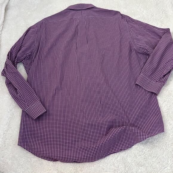 Vtg Ralph Lauren Mens 17 34/35 Purple Yarmouth Oxford Button Down Preppy Busines - Picture 4 of 6
